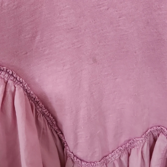 Daily Practice by Anthropologie Asymmetrical Ruffle-Hem Dress Blossom Pink M Med - Picture 4 of 6